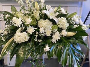 Mixed Seasonal White Flower Bouquet