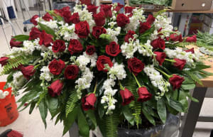 Red & White Flower Bouquet