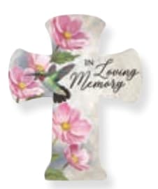 LOVING MEMORY PEDESTAL CROSS Flower Bouquet