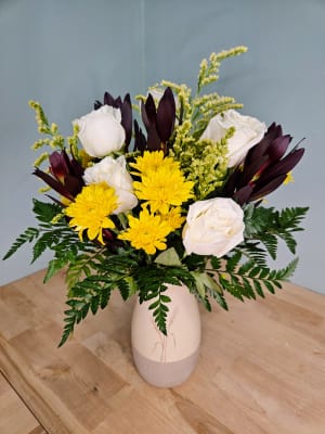 Wheat Vase Flower Bouquet