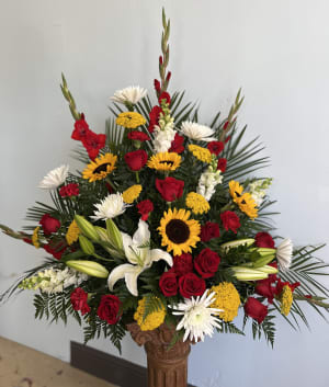 Red And Gold Flower Bouquet