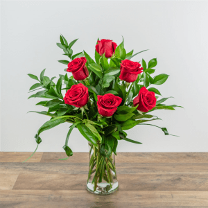 Half Dozen Roses Flower Bouquet