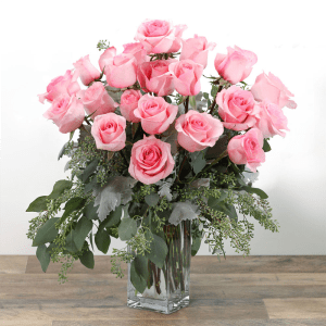 18 Luxe Pink Roses  Flower Bouquet