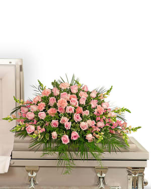 Forever Adored Casket Spray Flower Bouquet