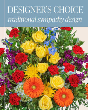 Designer's Choice - Traditional Sympathy Design Flower Bouquet