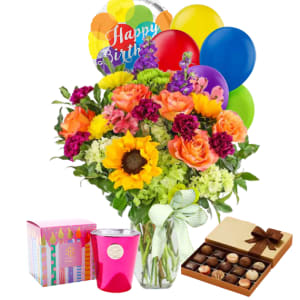 Ultimate Birthday Surprise Flower Arrangement Ultimate Birthday Surprise Flower Bouquet