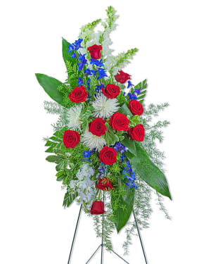 Valiant Honor Standing Spray Flower Bouquet