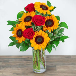 Rosy Sunflowers Flower Bouquet