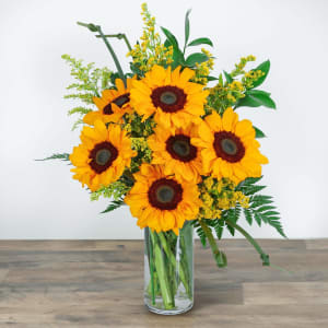 Sunflowers and Love Knots Flower Bouquet