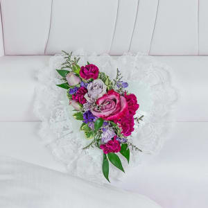 Majestic Heart Pillow Flower Bouquet