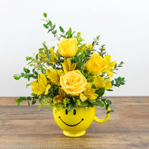 Send a Smile Mug Flower Bouquet