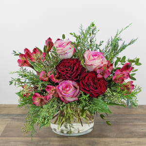 Cranberry Rose Flower Bouquet