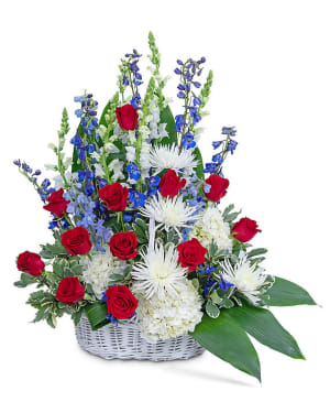 Freedom Tribute Basket Flower Bouquet