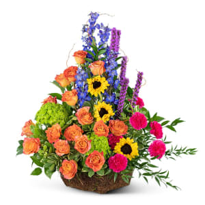 Treasured Memories Basket Flower Arrangement Treasured Memories Basket Flower Bouquet