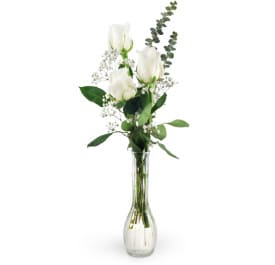 Three White Roses Bouquet Flower Bouquet