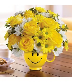 Teleflora's Be Happy® Bouquet with Roses Flower Bouquet