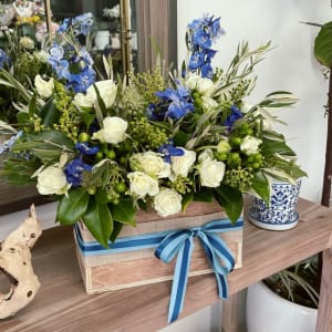 Blue in a Box Flower Bouquet