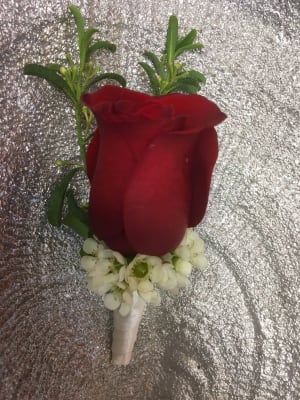 boutonniere red & white Flower Bouquet