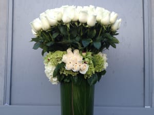 grand white rose topiary pavey Flower Bouquet