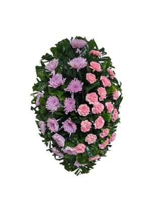 C-7 Corona de claveles y crisantemos Flower Bouquet