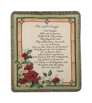 The Lord's Prayer Sympathy Blanket Flower Bouquet