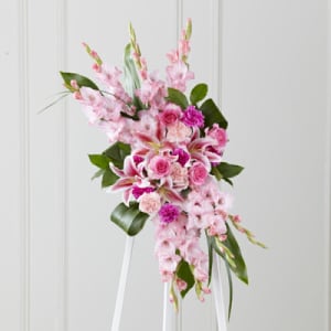 Standing Spray: Sweet Farewell Flower Bouquet