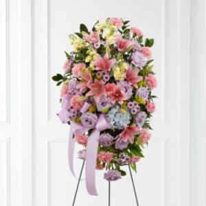 Standing Spray: Blessings of the Earth Easel Flower Bouquet