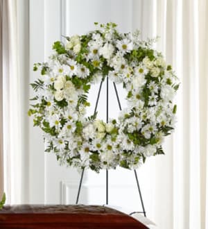 Wreath: Faithful Wishes Wreath Flower Bouquet