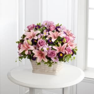 Sympathy: Loving Sympathy  Basket Flower Bouquet