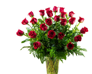 2 Dozen Roses Arranged Flower Bouquet