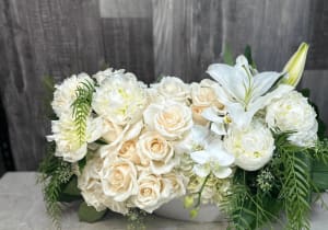 White Silk Dream Flower Bouquet