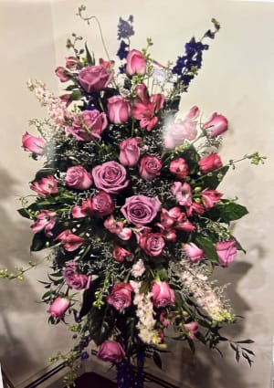 Purple Passion Standing Spray Flower Bouquet