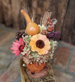 Happy Fall Centerpiece With Fragrance Flower Bouquet