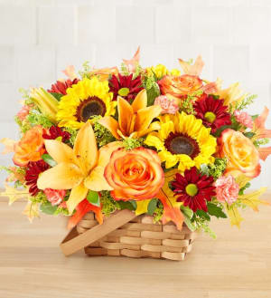 Fields of Europe® for Fall Basket Flower Bouquet