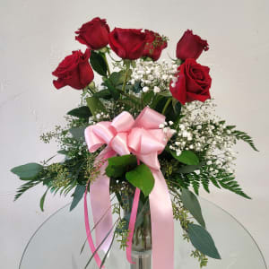 Half Dozen Roses Flower Bouquet