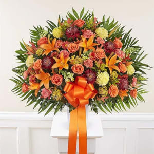 Heartfelt Sympathies™ Standing Basket - Fall Flower Bouquet