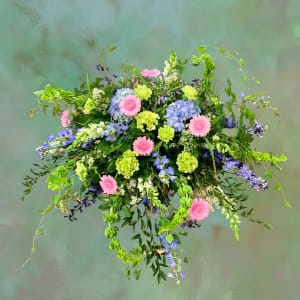 Pastel Memories Casket Spray Flower Bouquet