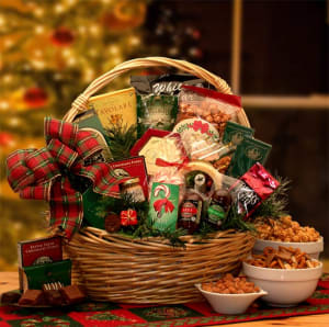 Holiday Celebrations Holiday Gift Basket Flower Bouquet