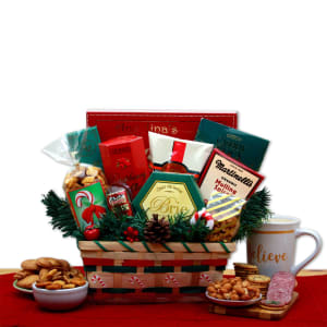 A Taste of the Holidays Gift Basket Flower Bouquet