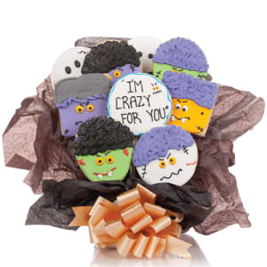 Halloween Ghouls Cookie Bouquet - 9 Pc Flower Bouquet