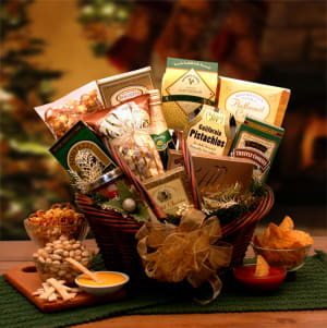 A Taste of The Holiday Season Gift Basket Flower Bouquet