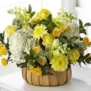 Rustic Remembrance Basket Flower Bouquet