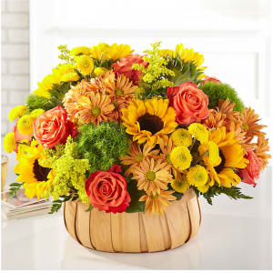 Harvest Sunflower Basket Flower Bouquet