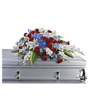 Distinguished Service Casket Spray Flower Bouquet