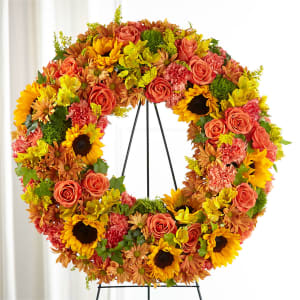 Autumnal Memories Wreath (Standard) Flower Bouquet