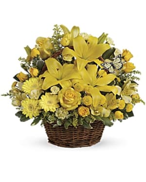 Basket Full of Wishes Flower Bouquet