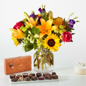 Best Day Bouquet and Chocolate Bundle Flower Bouquet