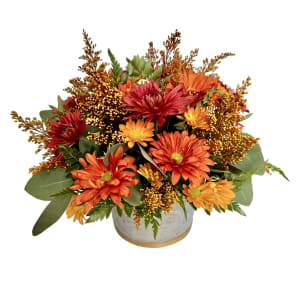 Autumn Daisy Basket Flower Bouquet