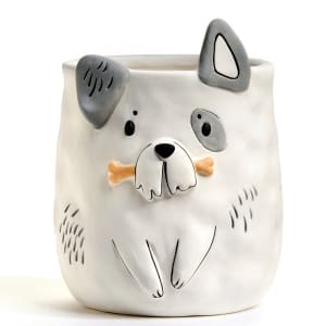 Dog Planter Flower Bouquet