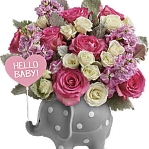 Hello Sweet Baby- Pink Flower Bouquet